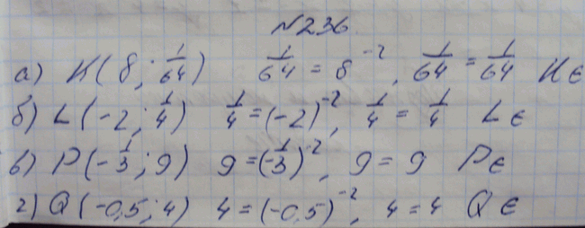 Изображение Упр.236 ГДЗ Макарычев Миндюк Феоктистов 8 класс