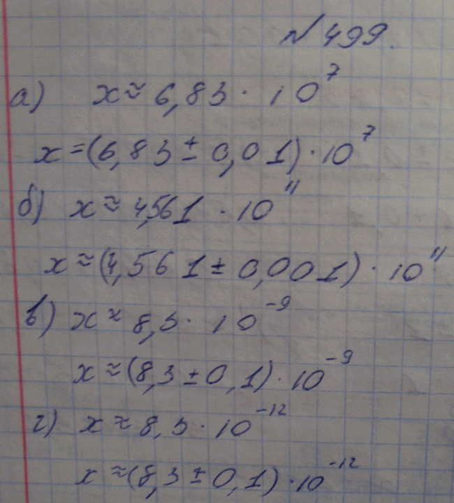 Изображение Упр.499 ГДЗ Макарычев Миндюк Феоктистов 8 класс