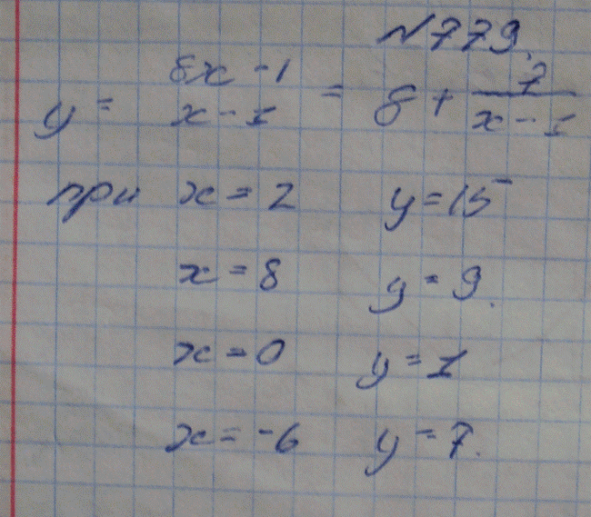 Изображение Упр.779 ГДЗ Макарычев Миндюк Феоктистов 8 класс
