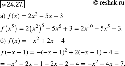  22.27. ) ,  f(x) = 22 - 5 + 3,  f(x5).) ,  f(x) = -2	+ 2 - 4,  f(-x -...
