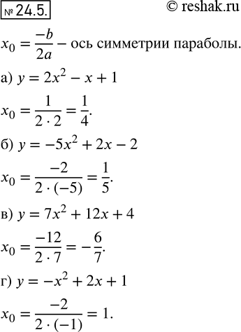 22.5   ,     :)  =	22 -  + 1;	) y =	-5x2 + 2x - 2;	)  =	72 + 12x + 4;) y =	-x2 + 2x +...