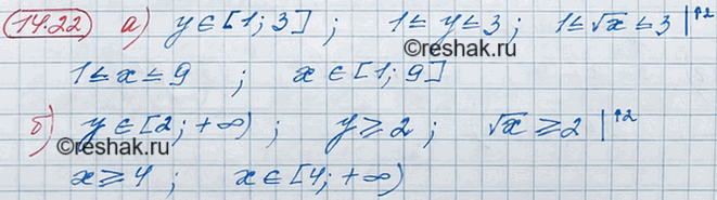 ����������� 13.22.	���� ������� � = ������ �. �������, ������ ���������� ����������� ���������� �, ����:�) � ����������� [1; 3];	�) � ����������� [2; +�������������);	�) �...