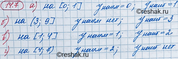 ����������� ������� ���������� � ���������� �������� ������� �= ������ �:13.6. �) �� ������� [0; 1];�) �� ������������� (3; 9];�) �� ������� [1; 4];�) �� ������������� [4;...