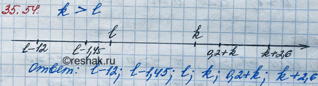 ����������� 31.54. ����, ��� k > l, ����������� � ������� ����������� �����:0,2 + k;l;l- 12; k; k + 2,6; l -...