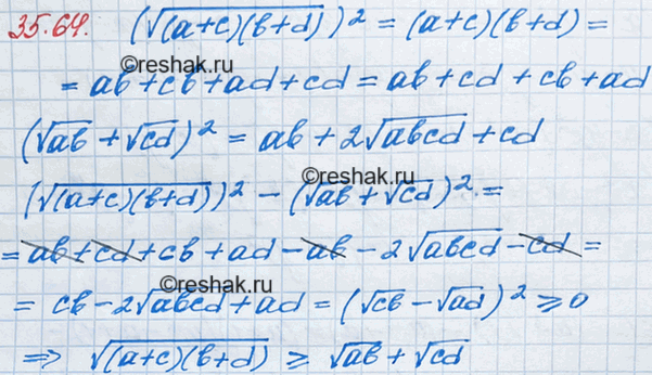 ����������� 31.64. ������ (a+ c)(b + d) >= ������ ab + ������ �d, ���� � >= 0, b >= 0, � >= 0, d >=...