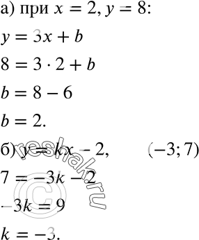  771. ) ,    = 2   = 3 + b   8.  b.) ,     = kx - 2    (-3; 7)....