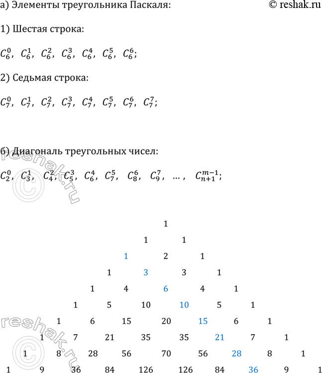 ����������� �) �������� � ������� ������� C(n; m) ������ � ������� ������ ������������ �������.�) �������� � ������� ������� C(n; m) ��������� ��������� �����-������ ����������...