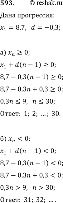  593.    (n)    8,7,    -0,3.      :) n >= 0; ) n <...