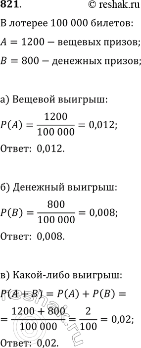 ����������� 821 � �������-������� ������� �� 100 ��� ������� ������������� 1200 ������� � 800 �������� ���������. ������ ����������� (��� ���������� ������ ������):�) ��������...