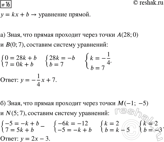 Изображение Упр.16 Повторение Уравнения и системы уравнений ГДЗ Рабочая тетрадь Макарычев Крайнева 9 класс
