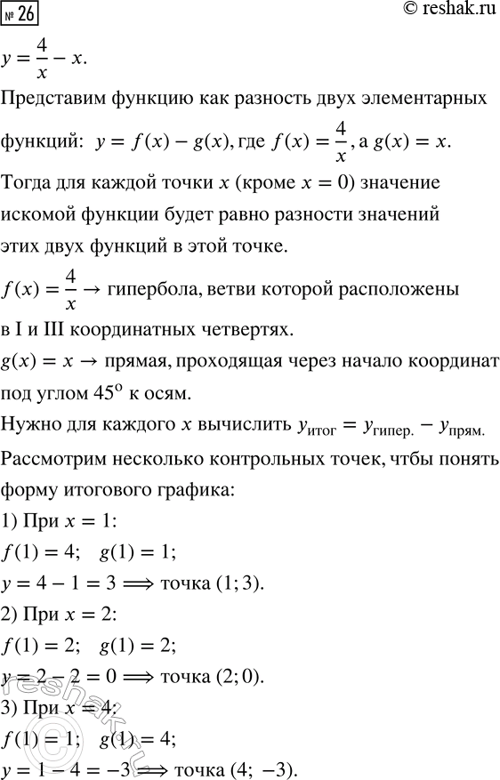 Изображение 26. Докажите, что f — убывающая функция, если:  а) f(x)=(1+5x-x^2)/x, где x>0;  б) f(x)=(10+6x-2x^2)/(x-3), где...