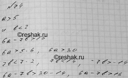 Изображение Упр.74 ГДЗ Мерзляк 9 класс