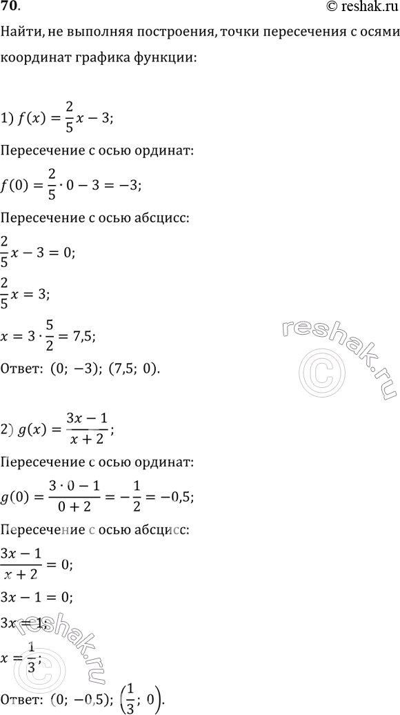  ,   ,       :1) f(x)=2/5 x - 3;2) g(x)=(3x-1)/(x+2);3) fi(x)=x^2-3x+2;4) g...
