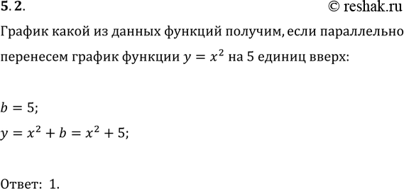  5.2.      ,      y=x^2  5  :1) y=x^2+5;   3) y=(x+5)^2;2) y=x^2-5;   4)...