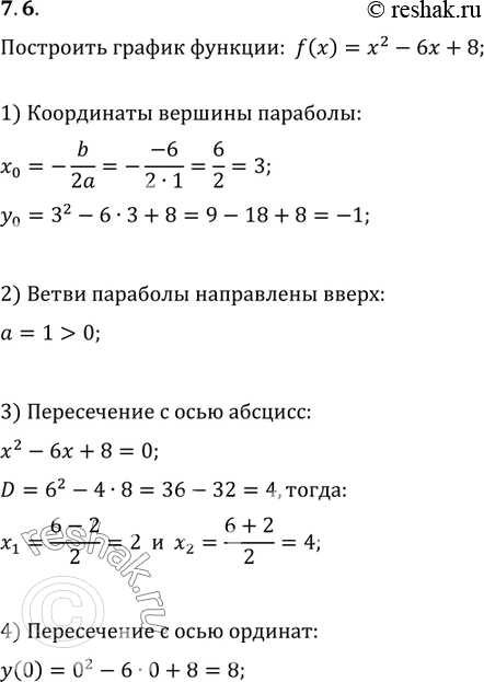  7.6.    f(x)=x^2-6x+8.  , ,        ,   ...