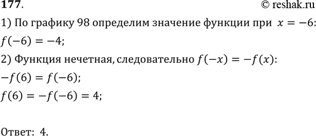  177.   98      = f(x).  f(6),  ,    = f(x)...
