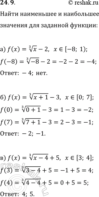  24.9.       y=f(x), :) f(x)=x^(1/3)-2, x?[-8; 1);) f(x)=(x+1)^(1/3)-3, x?[0; 7];) f(x)=(x-4)^(1/3)+5, x?[3;...