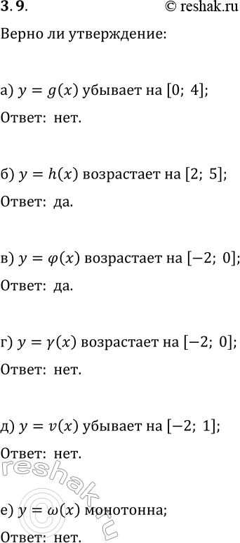  9.        7 ,    :) y=g(x)   [0; 4];) y=h(x)   [2; 5];) y=(x)  ...