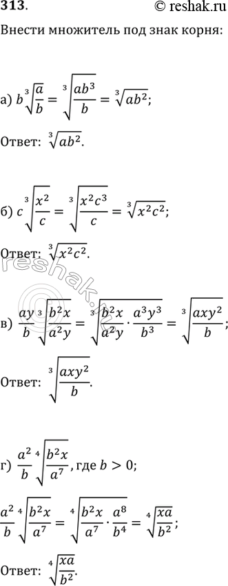  313.) b*    a/b;) *    (x^2/c);) (a*y/b)*    (b^2*x/a^2y);) a^2/b *  ...