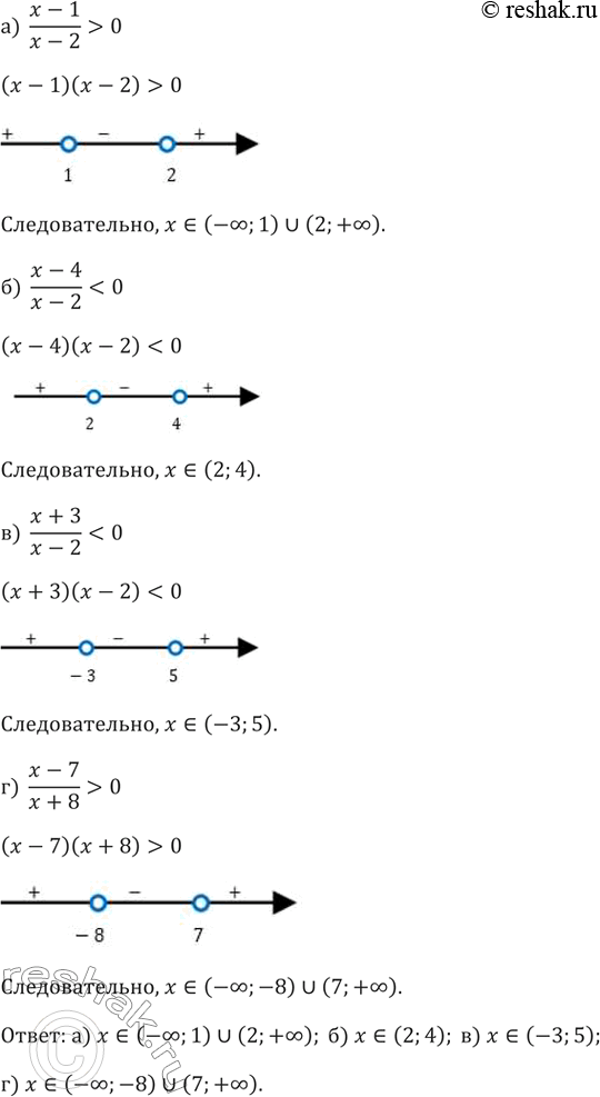 ����������� 143.�)  (x-1)/(x-2)>0 �) ...
