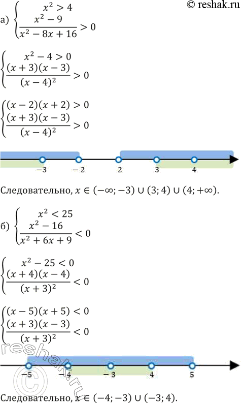 ����������� 164.�) x^2>4(x^2-9)/(x^2-8x+16)>0 �)...