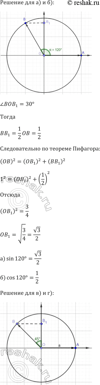 ����������� �������� ����, ��������� (547�549):547. a) sin 120 ��������;	�) cos 2��/3;	�) sin 135 ��������;	�) cos 3��/4;�) sin 5��/6;	�) cos 150 ��������;	�) sin...