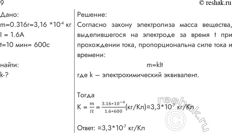 ����������� 9. ��� ���� ���� 1,6 � �� ������ ����������������� ����� �� 10 ��� ���������� ���� ������ 0,316 �. ���������� ����������������� ����������...