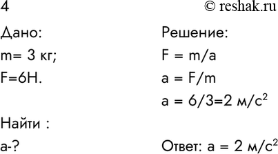 Тележка массой 3 кг