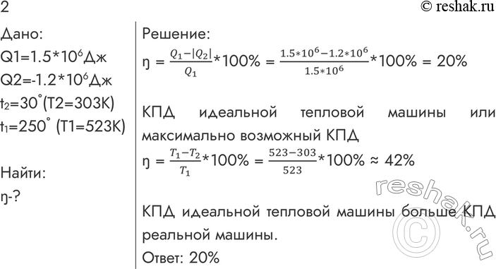 Кпд тепловой машины формула