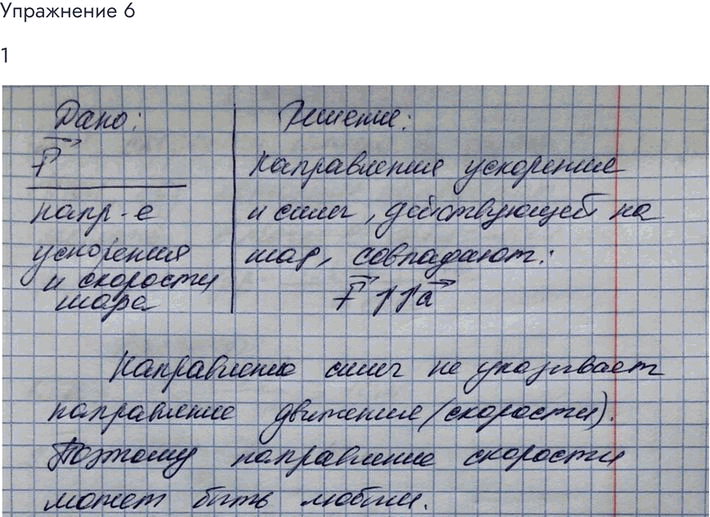 Изображение Упр.6 Задание 1 ГДЗ Мякишев 10 класс