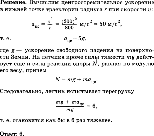 Самолет описывает окружность в вертикальной