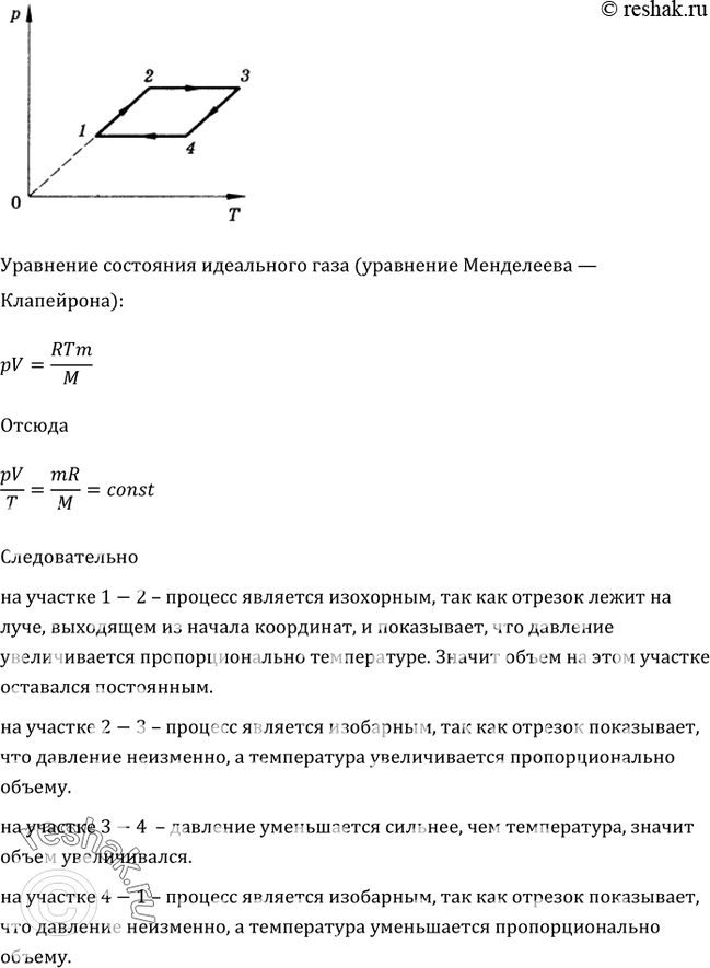 С идеальным газом некоторой массы был произведен процесс изображенный на рисунке вычертите эту pv vt