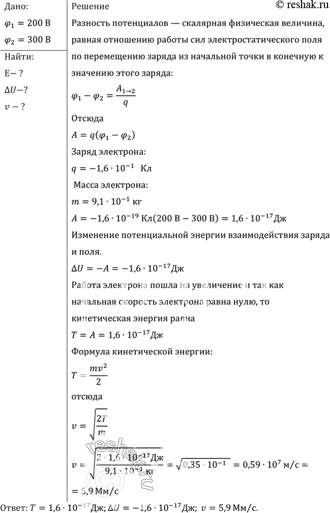 Ответ электрон ответы