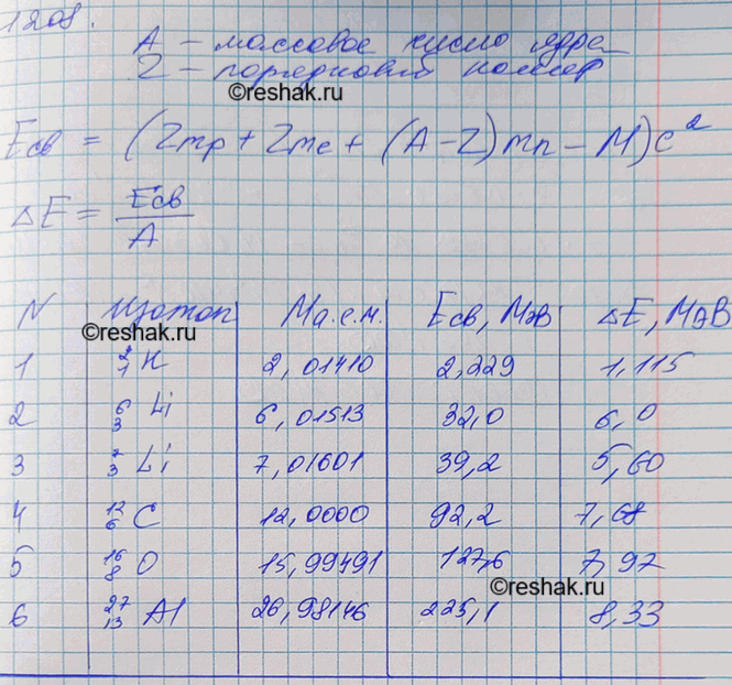           / : 1) 2; 2) 6Li; 3) 7Li; 4) 12; 5) 160; 6)...