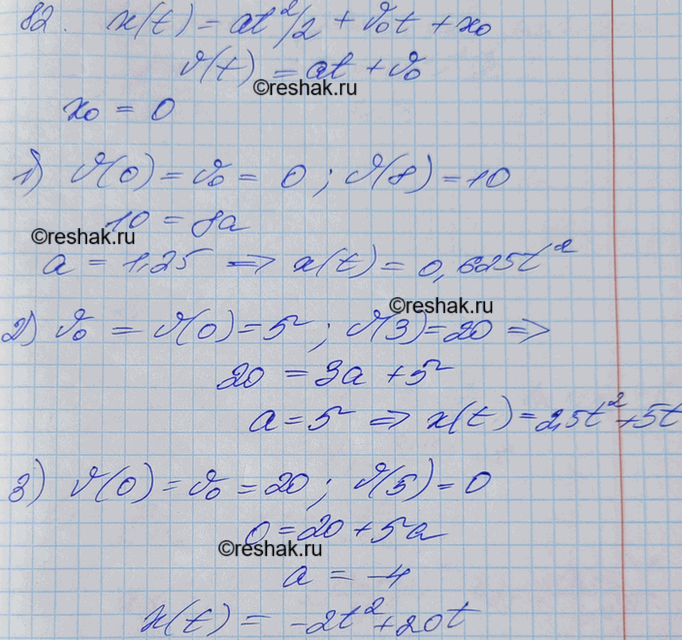 ����������� �������� ��������� � = x(t) ��� ��������, ������� ��������� ������� ���� �� ������� 18. �������, ��� � ��������� ������ (t = 0) ���� ��������� � ������ ��������� (x =...