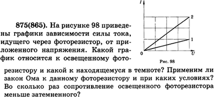 На рисунке изображены графики зависимости силы тока от приложенного напряжения