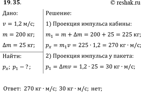����������� 19.35. ������ ��������� ������ �� ��������� ������� ���� �������� �� ������� � �������������� ����������� �� ��������� 1,2 �/�. ����� ������ ������ � ���������� �����...