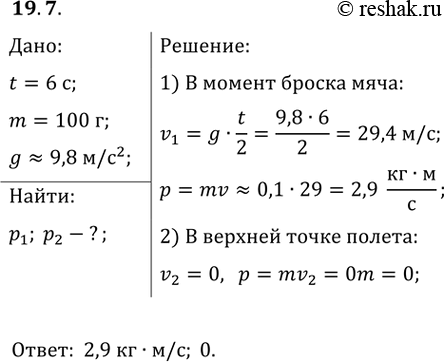 ����������� 19.7. ����� ������ 100 �, ��������� ����������� �����, �������� ������� ����� 6 �. ���������� ������� ���� � ������ ������ � � �������...