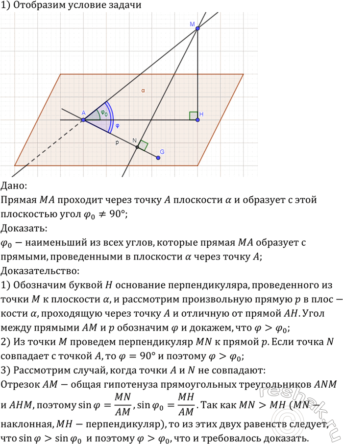 ����������� ������ MA �������� ����� ����� A ��������� � � �������� � ���� ���������� ���� �0 * 90�. ��������, ��� �0 �������� ���������� �� ���� �����, ������� ������ MA �������� �...