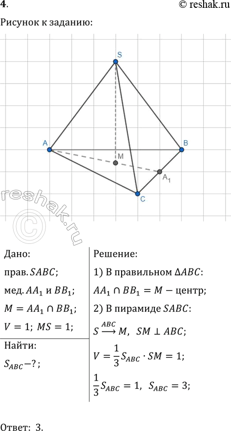 ����������� � ���������� ����������� �������� SABC ������� ��������� ������������ � ����� �. ����� �������� ����� 1. ������� ������� ������������ ���, ����...