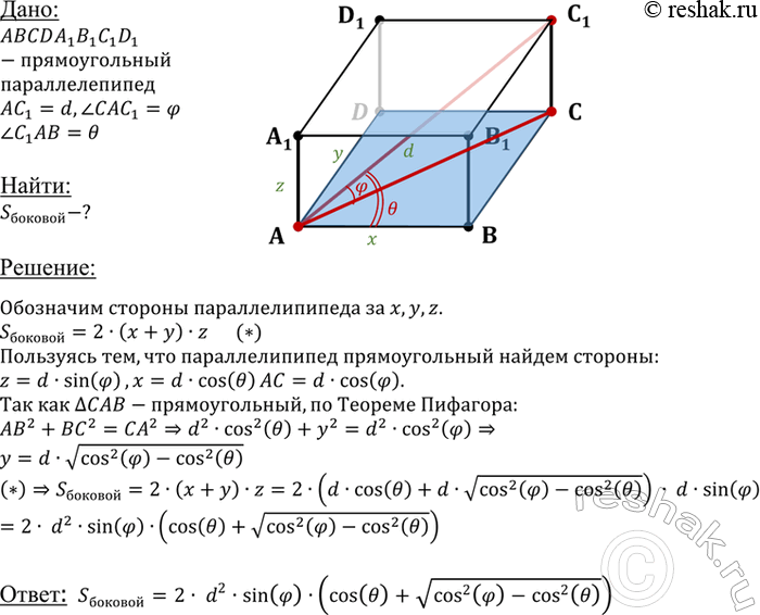 ����������� B ������������� ��������������� ���������, ������ d, �������� � ���������� ��������� ���� �, � � ����� �� ������ ��������� � ���� 0. ������� ������� ������� �����������...