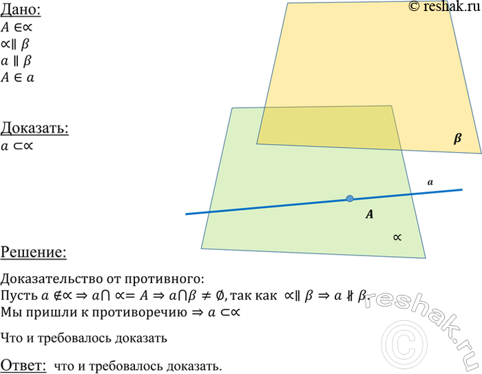 ����������� ��������� � � P �����������, A � ����� ��������� �. ��������, ��� ����� ������, ���������� ����� ����� A � ������������ ��������� p, ����� � ���������...