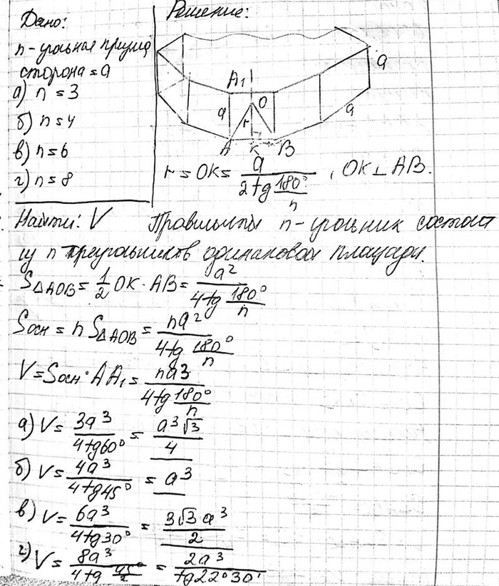 ����������� ������� ����� ���������� �-�������� ������, � ������� ������ ����� ����� �, ����: �) n = 3; �) n = 4; �) n = 6; �) n =...