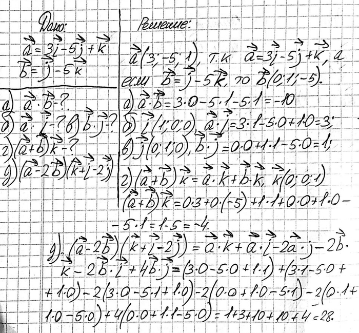     = 3i - 5 j + k  b = j - 5fe. : )  S\ )  T; ) bj; ) (a + b)k; ) (a-2b)(k +...