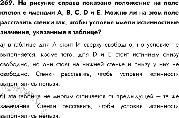 ����������� 269. �� ������� ������ �������� ��������� �� ���� ������ � ������� A, B, C, D � E. ����� �� �� ���� ���� ���������� ������ ���, ����� ������� ����� ������������...