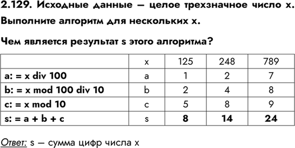 ����������� 2.129. �������� ������ � ����� ����������� ����� �. ��������� �������� ��� ���������� �.��� �������� ��������� s ����� ���������?�����: s � ����� ���� �����...
