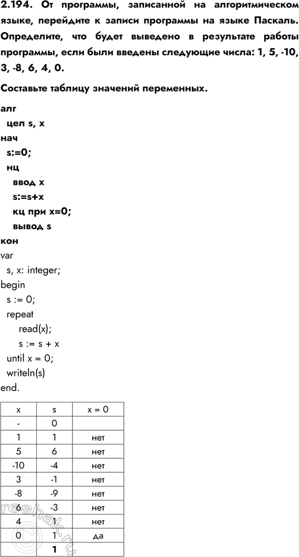 ����������� 2.194. �� ���������, ���������� �� ��������������� �����, ��������� � ������ ��������� �� ����� �������. ����������, ��� ����� �������� � ���������� ������ ���������,...