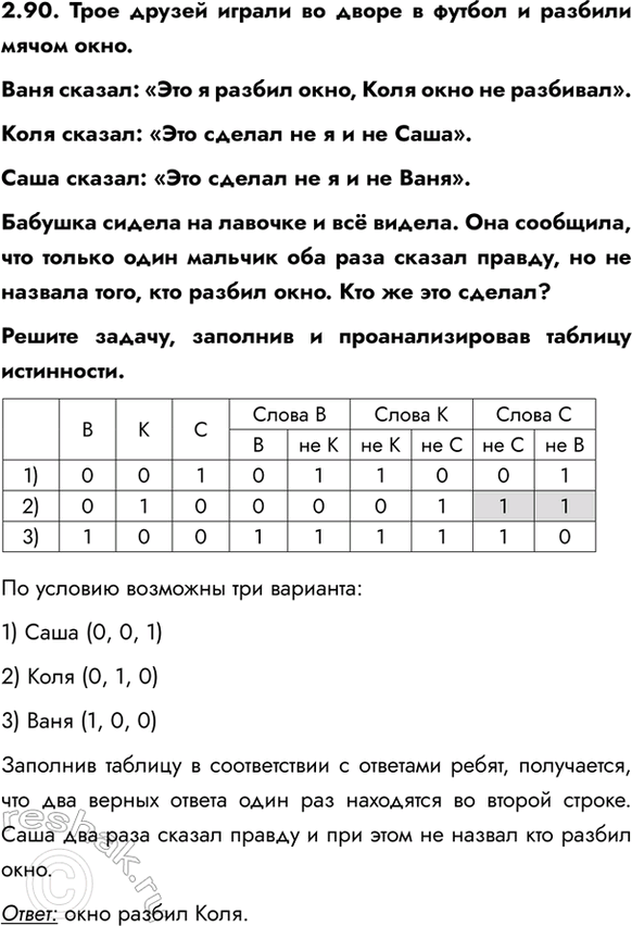 ����������� 2.90. ���� ������ ������ �� ����� � ������ � ������� ����� ����.���� ������: ���� � ������ ����, ���� ���� �� ��������.���� ������: ���� ������ �� � � ��...