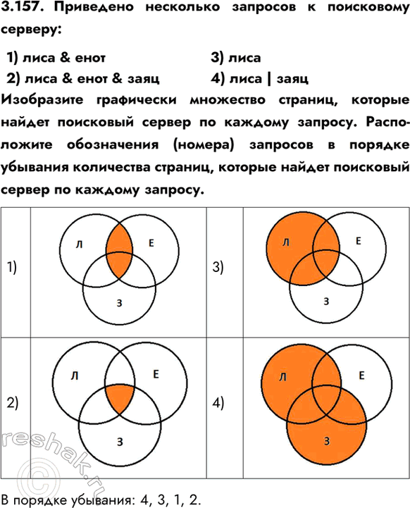 ����������� 3.157. ��������� ��������� �������� � ���������� �������:1) ���� & ����2) ���� & ���� & ����3) ����4) ���� | �������������� ���������� ��������� �������,...