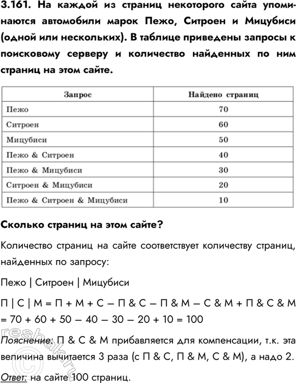 ����������� 3.161. �� ������ �� ������� ���������� ����� ����������� ���������� ����� ����, ������� � �������� (����� ��� ����������). � ������� ��������� ������� � ����������...